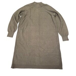 ROOTS Womens Mock Neck Sweater Dress Long Sleeve Knit Midi army green size M